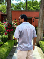 Camisa Leopardo Azul