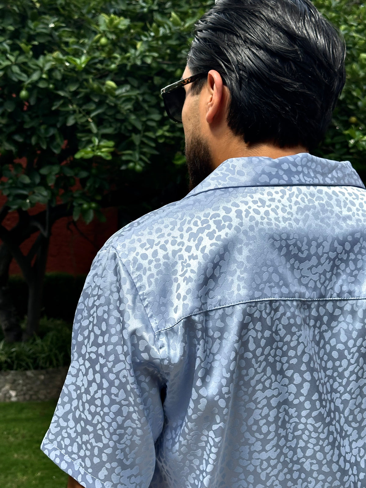 Camisa Leopardo Azul
