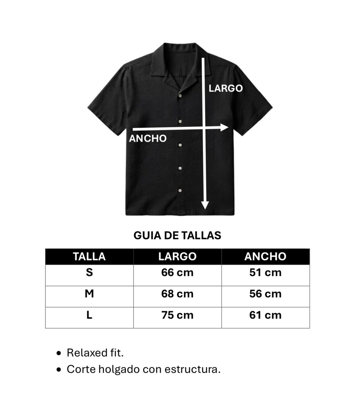 Camisa Resort Negra