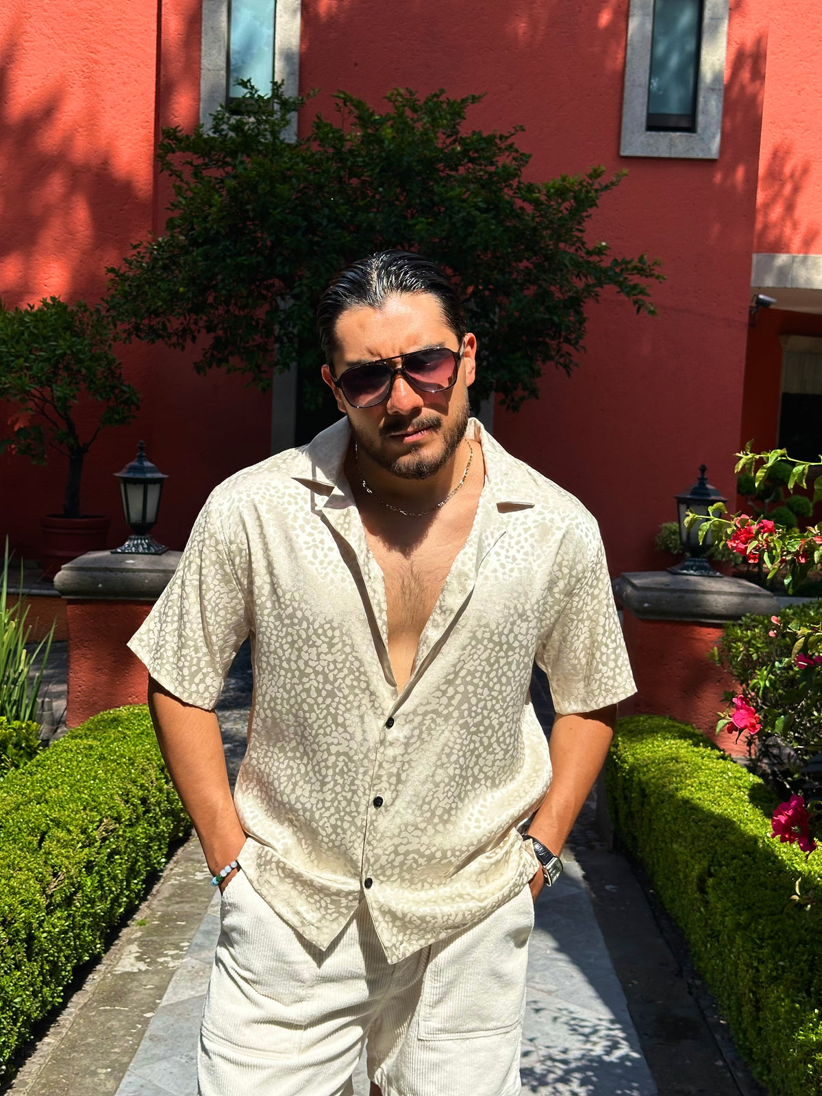 Camisa Leopardo Dorado